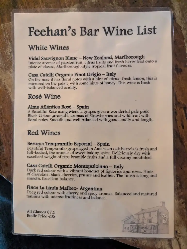 Menu_Feehan’s Bar_Cashel_image_2