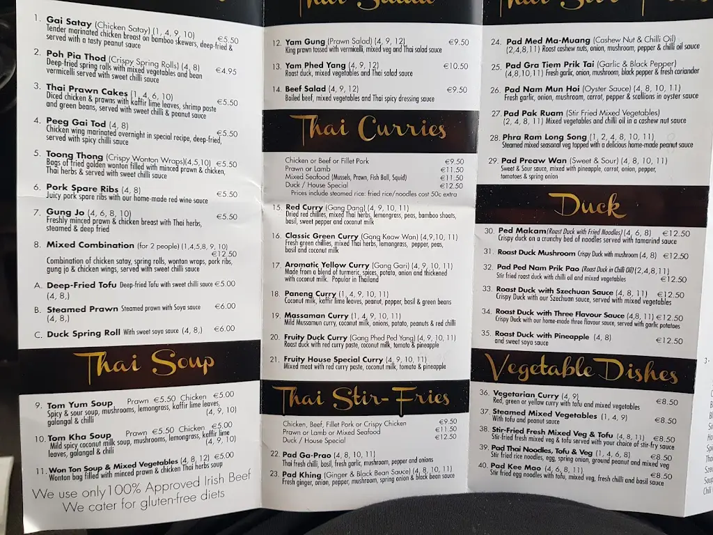 Menu_Ruen Mying Thai Restaurant_Cashel_image_1