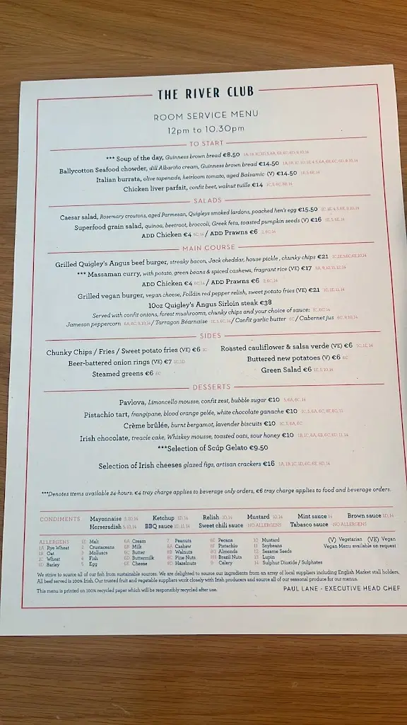 Menu_The River Club_County Cork_image_1