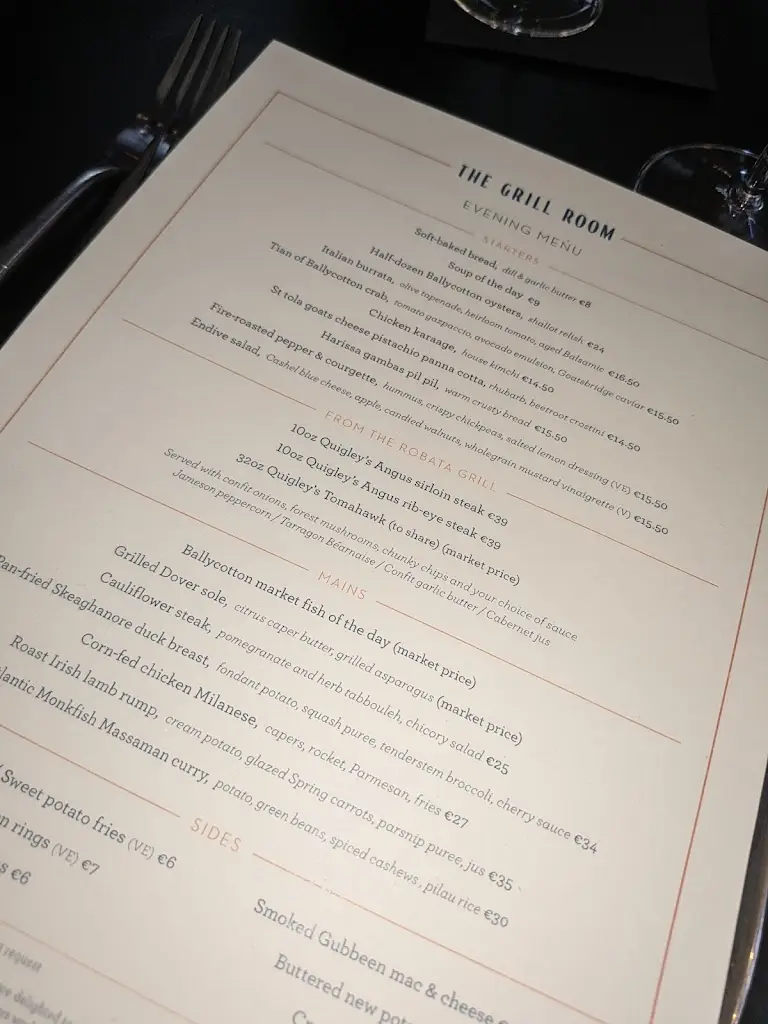 Menu_The River Club_County Cork_image_3