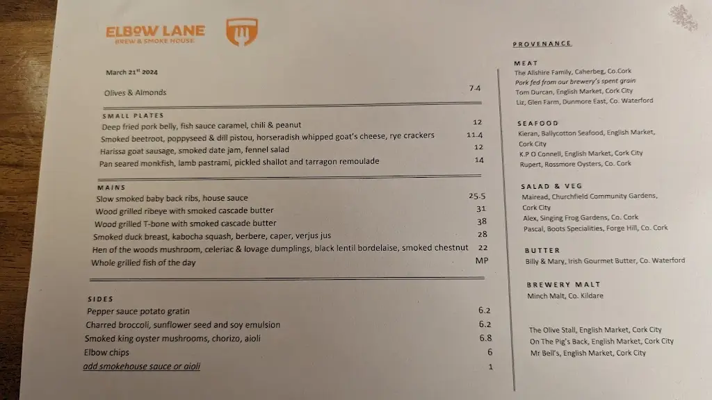 Menu_Elbow Lane Brew and Smoke House_County Cork_image_3
