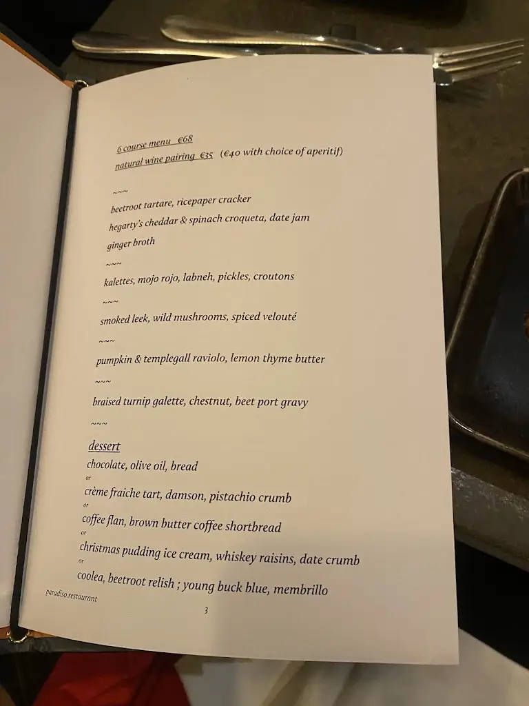 Menu_Paradiso_County Cork_image_2