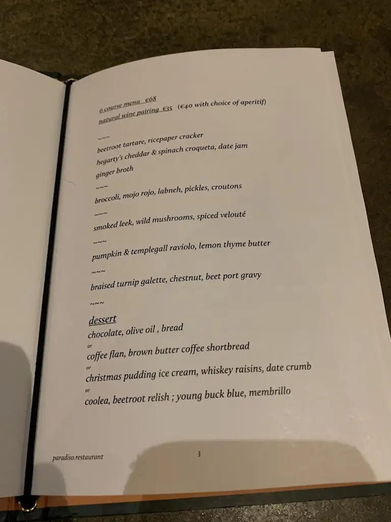 Menu_Paradiso_County Cork_image_3