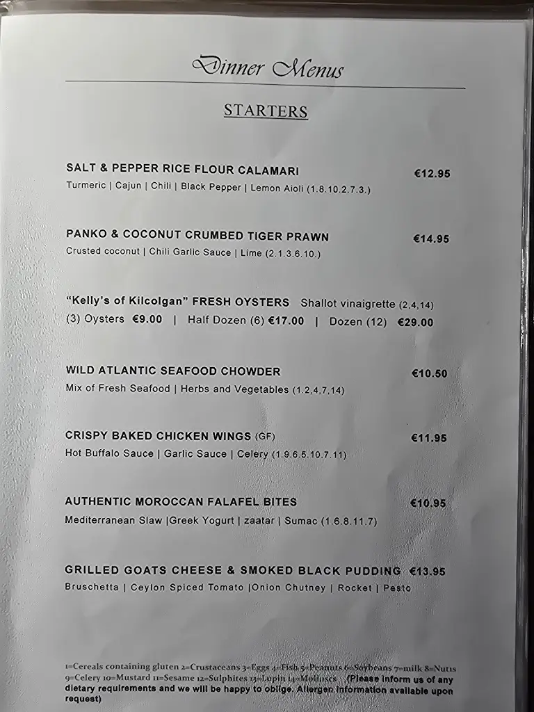 Menu_Ravi's Bar and Restaurant_Clifden_image_1