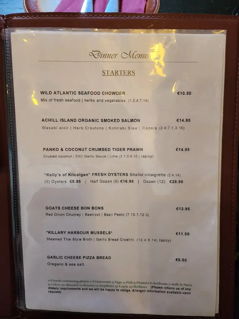 Menu_Ravi's Bar and Restaurant_Clifden_image_4