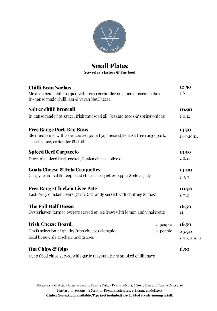 Menu_Cronin's Pub_Crosshaven_image_3