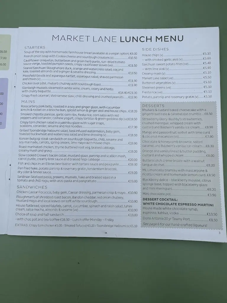 Menu_Market Lane_Cork_immagine_3