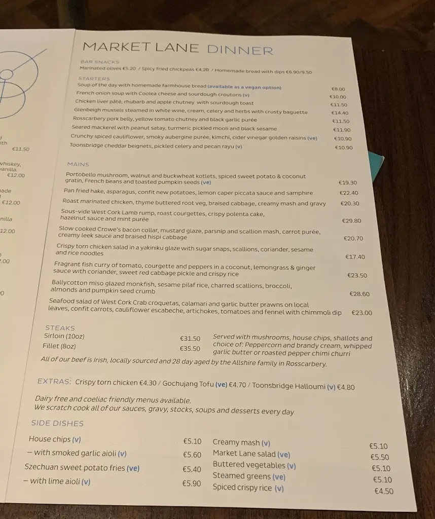 Menu_Market Lane_Cork_immagine_4