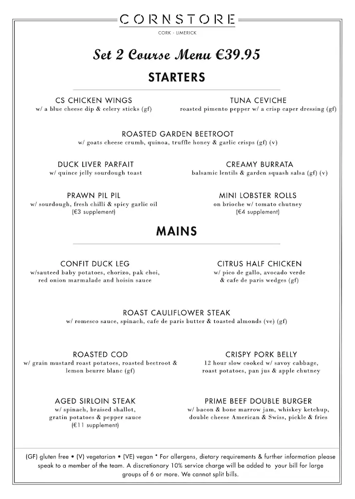Menu_Cornstore Cork_Cork_image_2