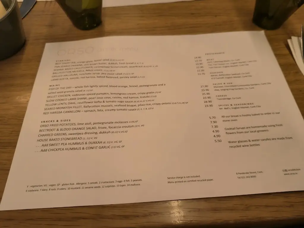 Menu_Orso Kitchen & Bar_Cork_imagen_1