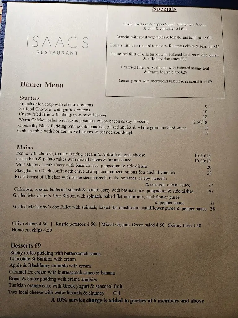 Menu_Isaac's Restaurant_Cork_image_2