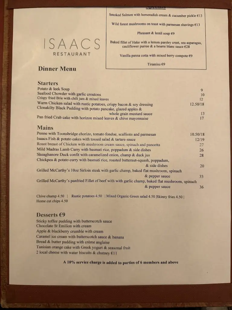 Menu_Isaac's Restaurant_Cork_image_4