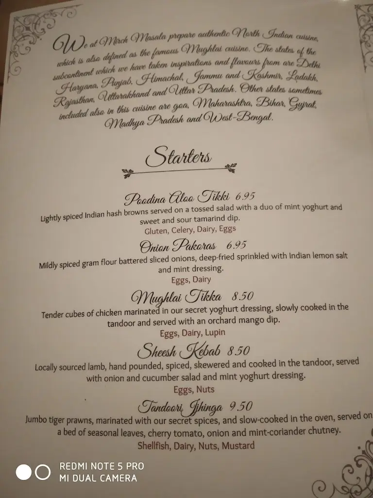 Menu_Mirch Masala Indian Restaurant_Clonakilty_image_1