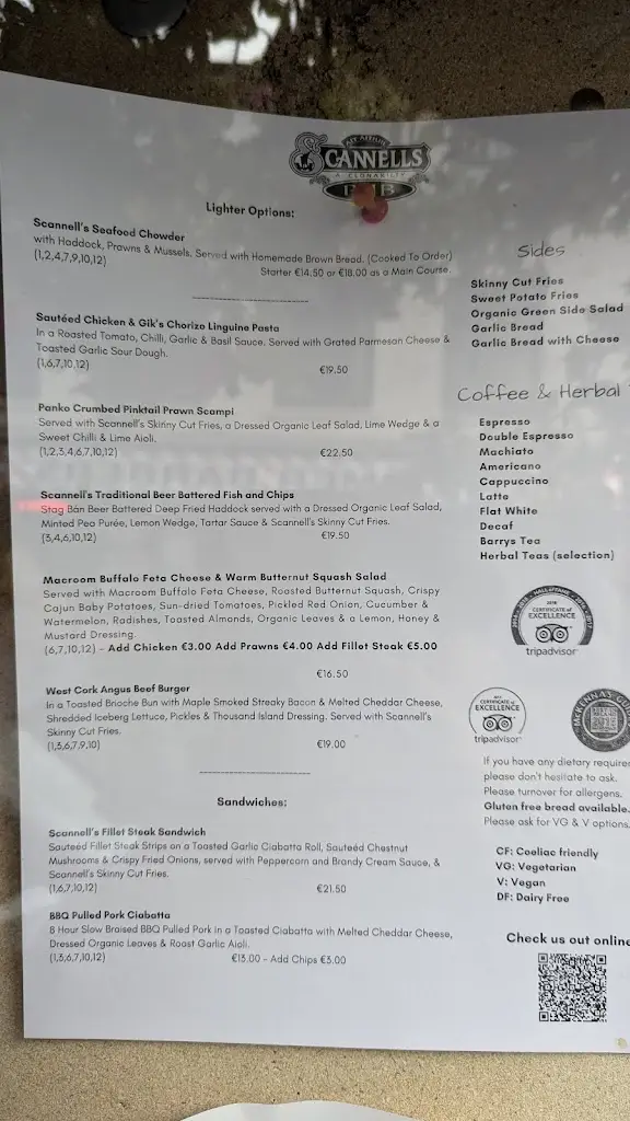 Menu_John O'Brien Pub_Clonakilty_immagine_2