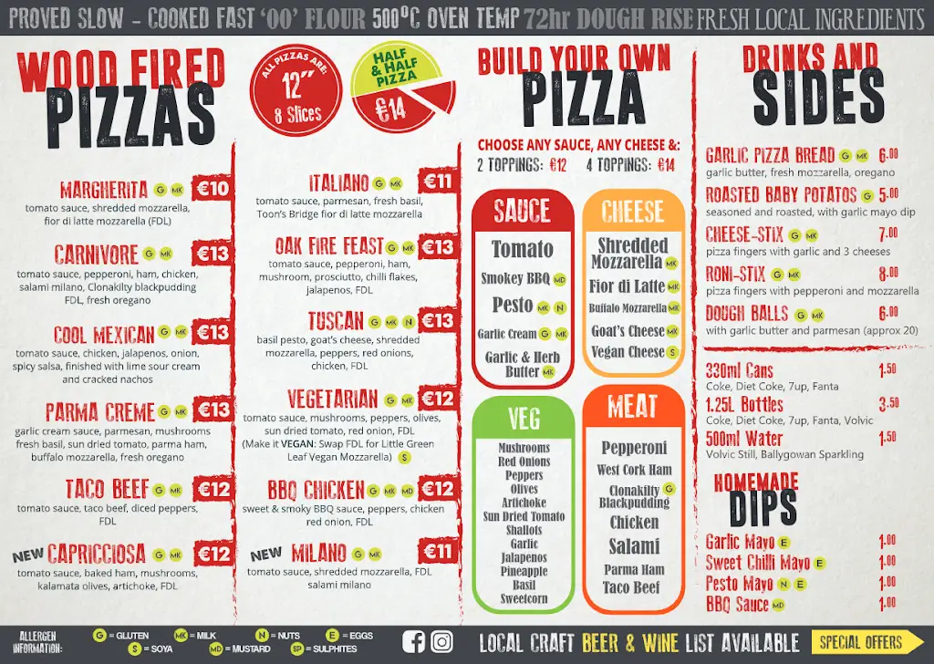 Menu_Oak Fire Pizza - Clonakilty_Clonakilty_image_1