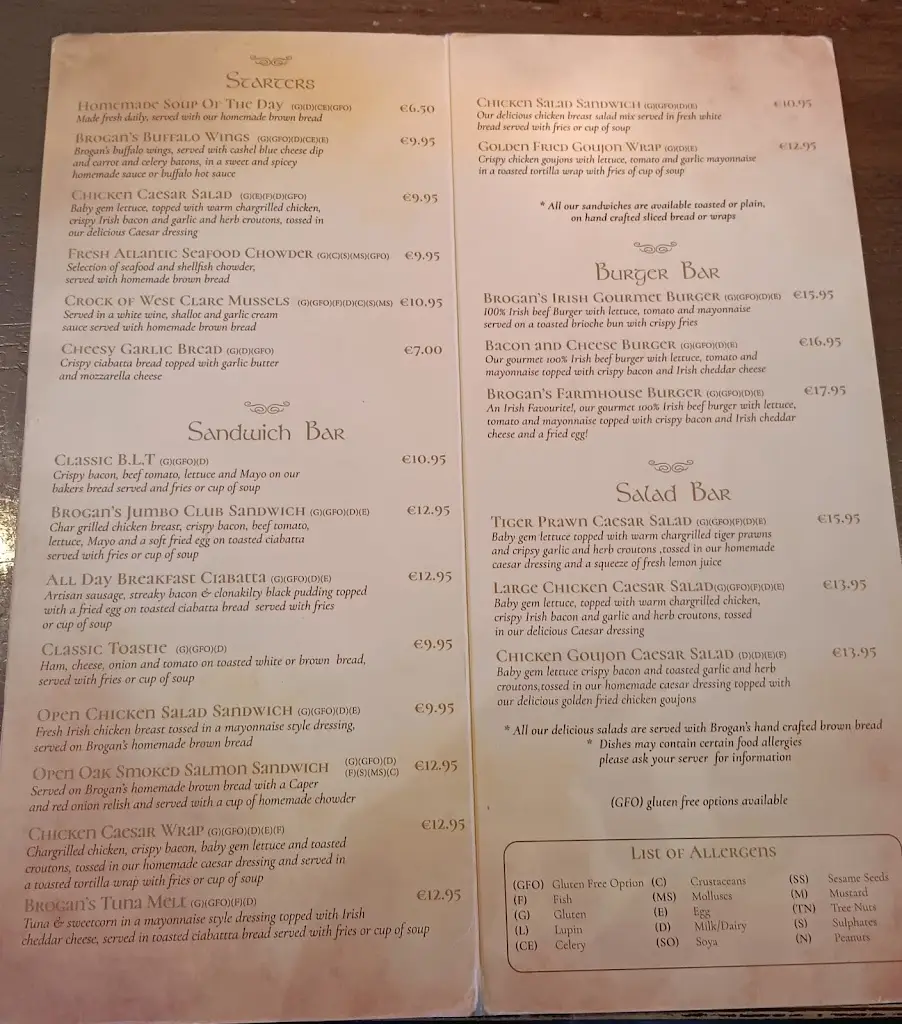 Menu_Brogan's_Ennis_image_1