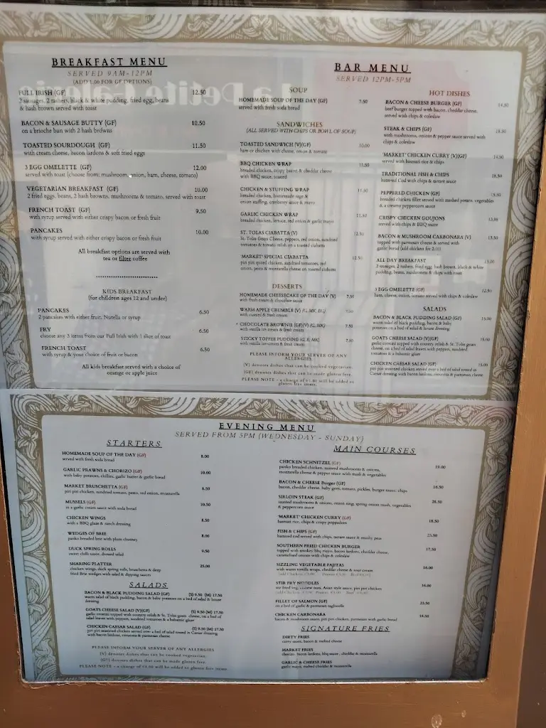 Menu_The Market Bar & Restaurant_Ennis_image_1