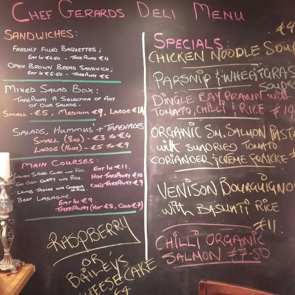 Menu_Chef Gerard Delicatessen_Castleisland_image_1