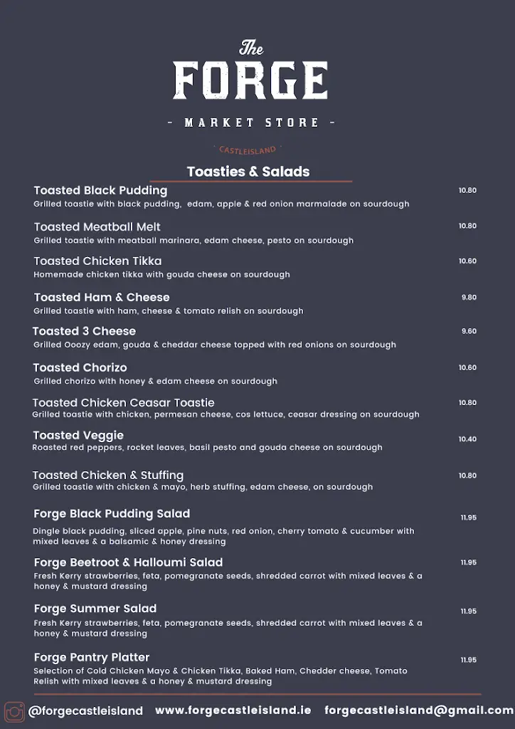 Menu_The Forge Coffee & Market Store_Castleisland_imagen_2