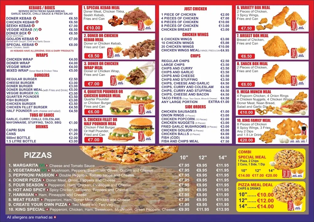 Menu_King Kebab Castleisland_Castleisland_imagen_2