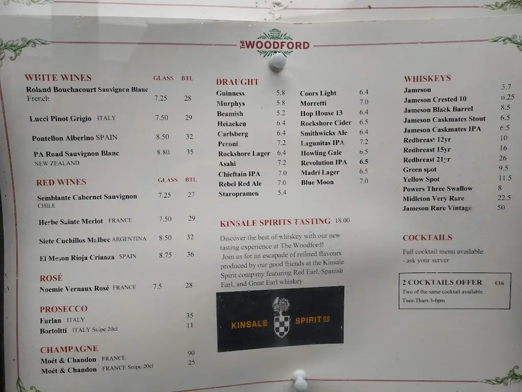 Menu_The Woodford_Cork City_image_4