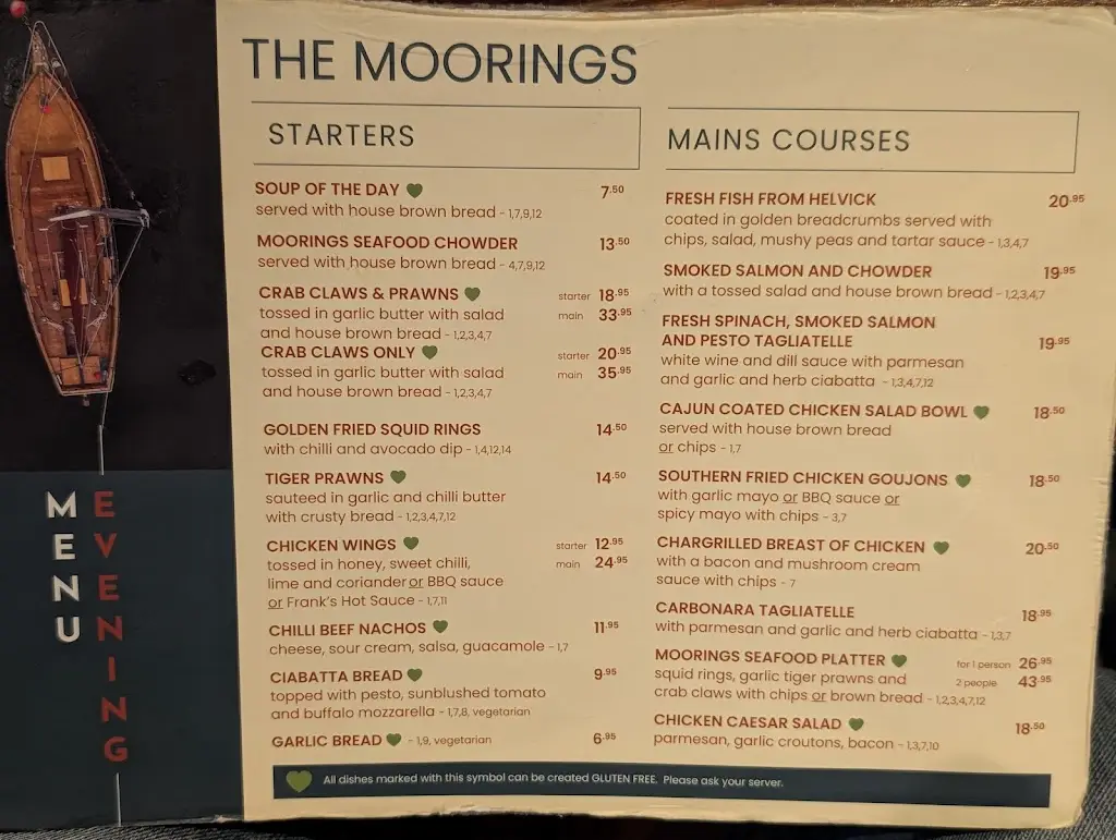 Menu_The Moorings_Dungarvan_imagen_2