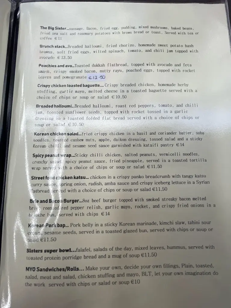 Menu_The 2 Sisters Restaurant_Dungarvan_imagen_1