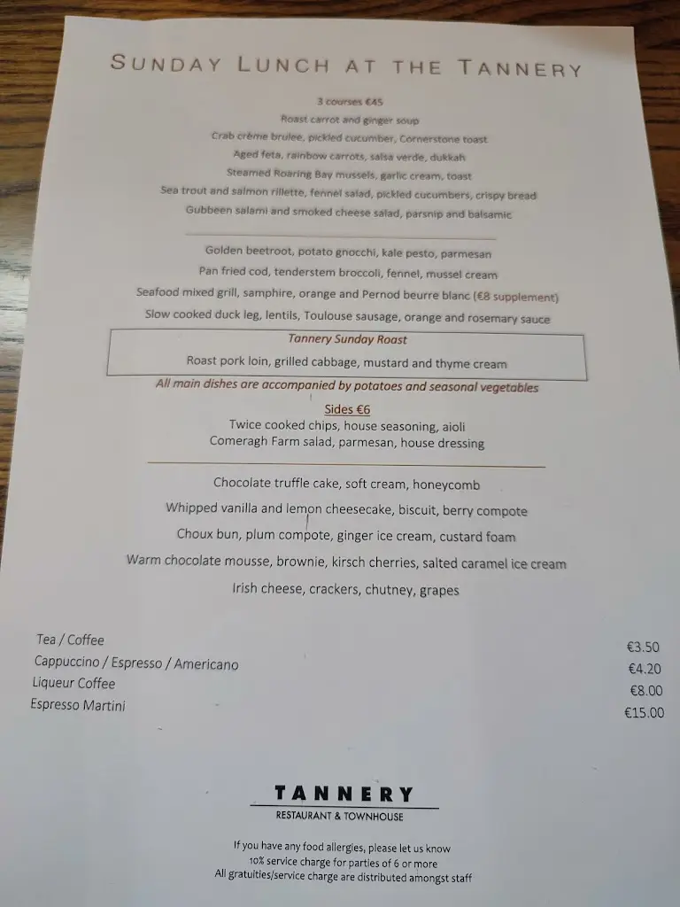 Menu_The Tannery Restaurant, Townhouse and Cookery School_Dungarvan_immagine_3