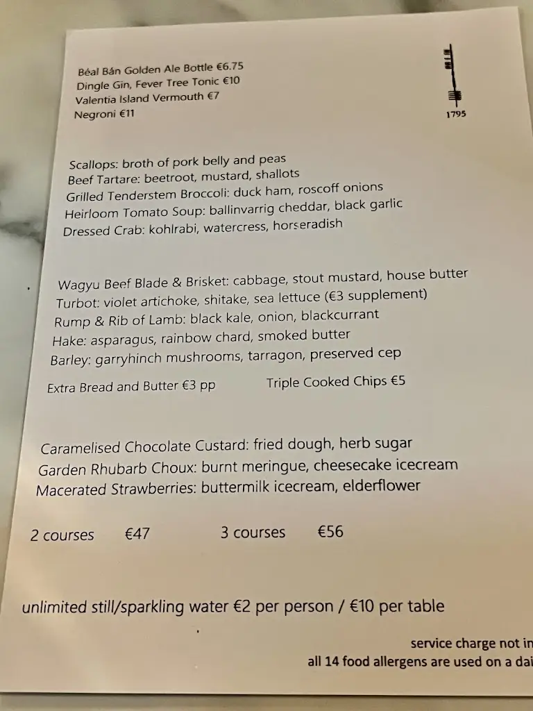 Menu_Kingdom 1795_Killorglin_image_1