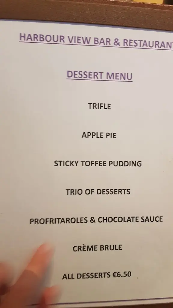 Menu_Harbour View Bar & Restaurant_Killorglin_image_2