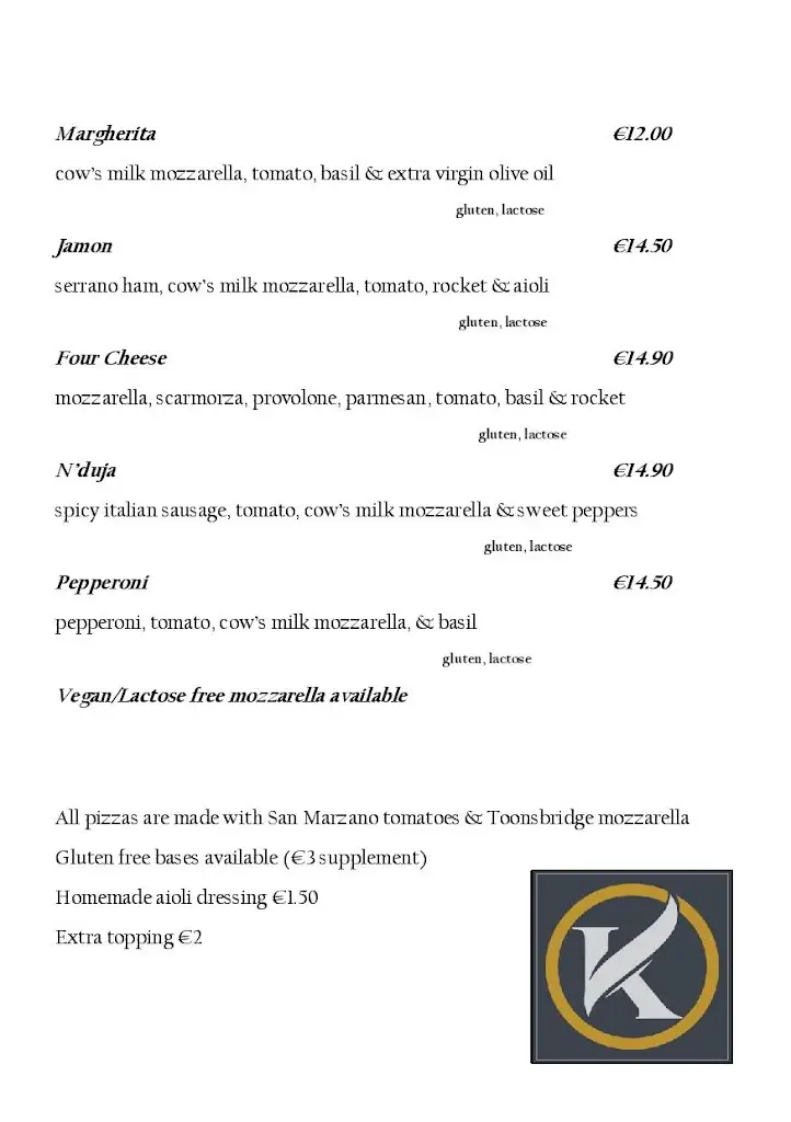 Menu_Kingstons Boutique Hotel & Pub_Killorglin_image_2
