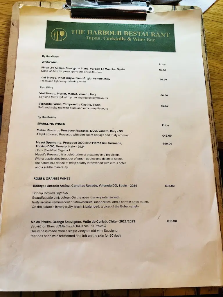Menu_The Harbour Restaurant_Kilrush_image_3