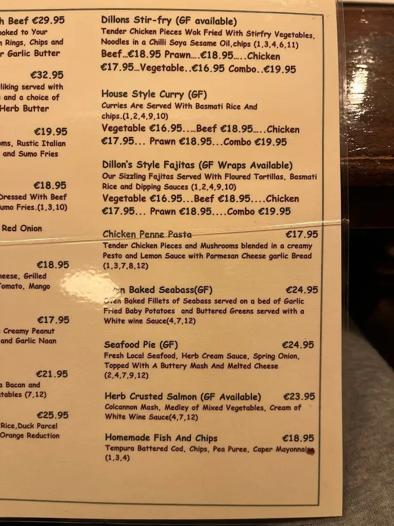 Menu_Dillon's Bar & Restaurant_Ballina_image_3