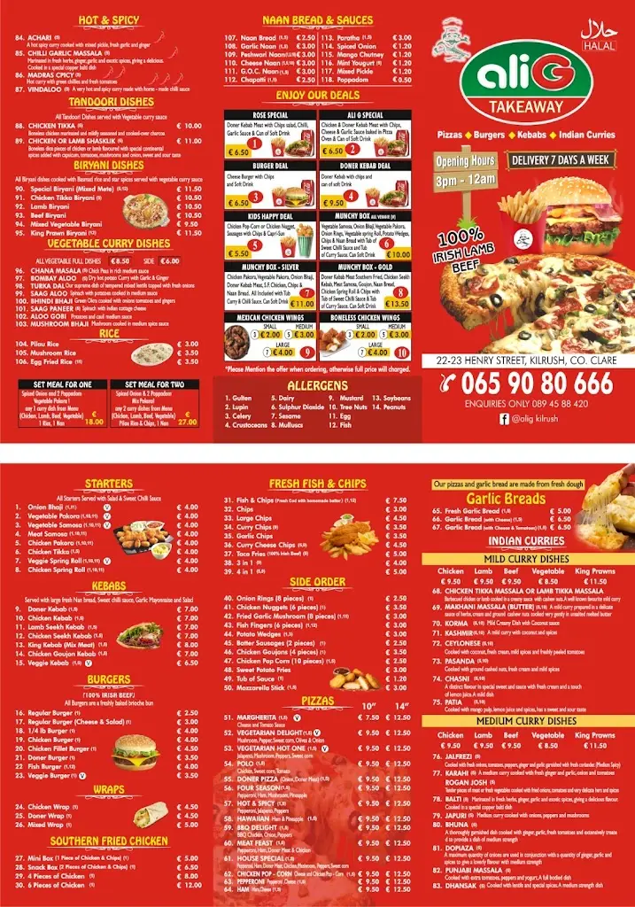 Menu_ALI G RESTAURANT_Kilrush_image_2