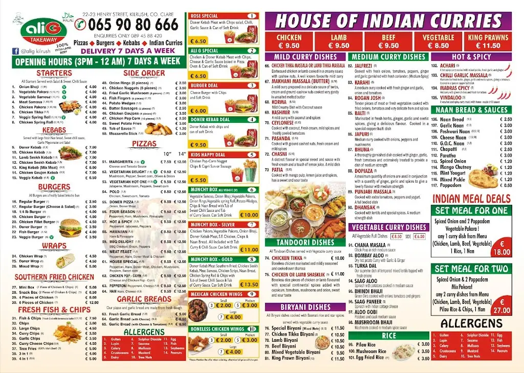 Menu_ALI G RESTAURANT_Kilrush_image_3