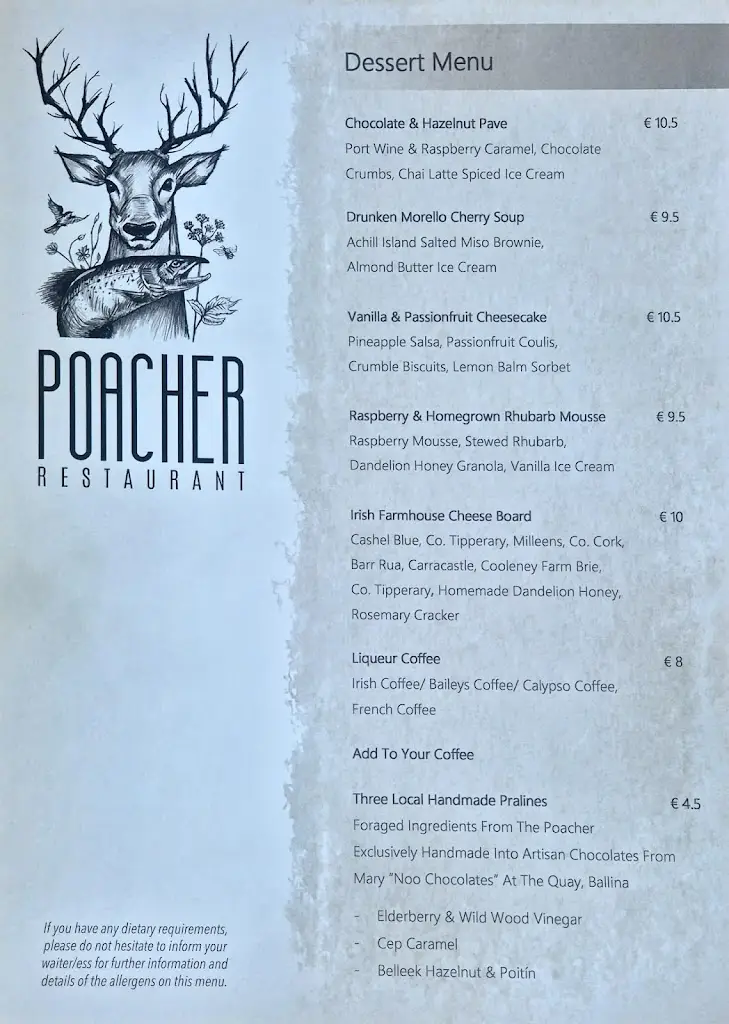 Menu_Poacher Restaurant_Ballina_image_4