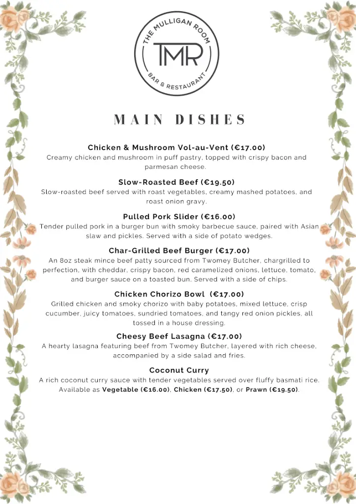 Menü_The Mulligan Room_Macroom_Bild_2