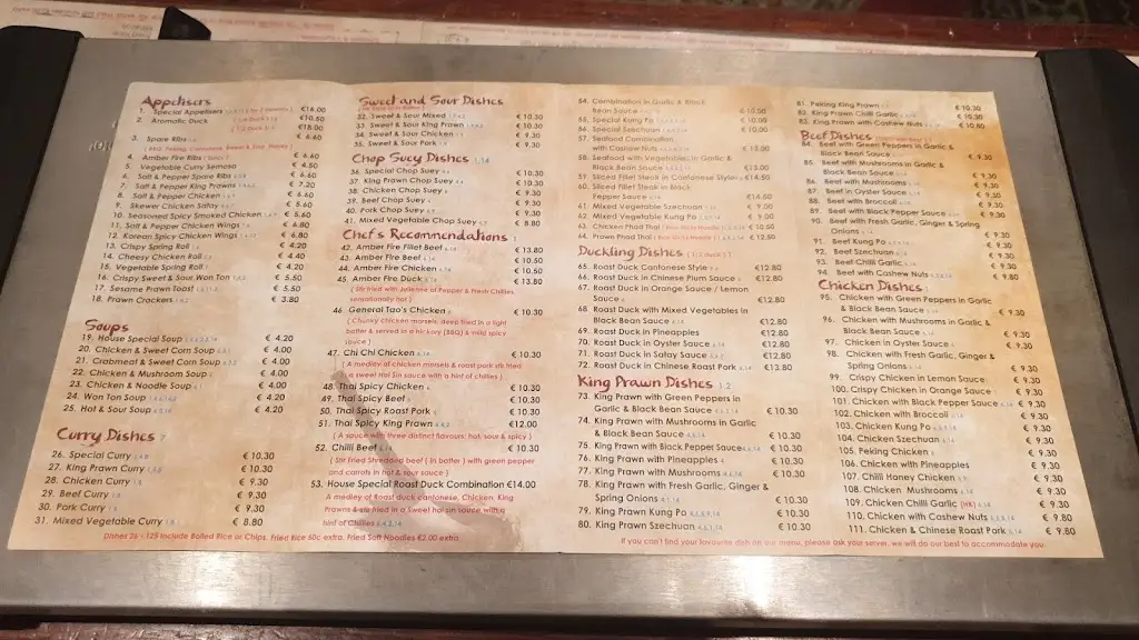 Menu_The Castle View Chinese Restaurant_Macroom_image_1