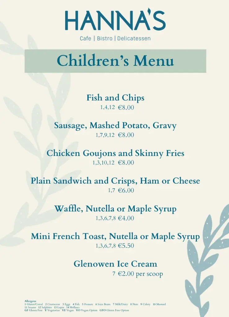 Menü_Hanna's Market & Café_Fermoy_Bild_4