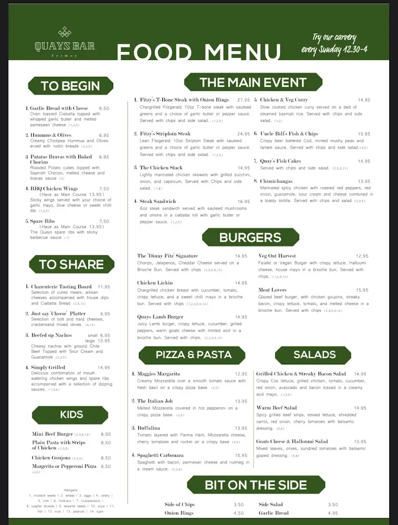 Menu_The Quays Bar Tapas & Grill_Fermoy_image_1