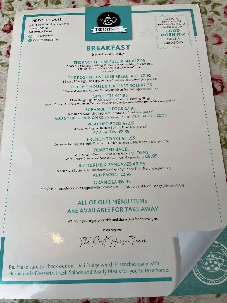 Menu_The Post House_Ballina_image_2