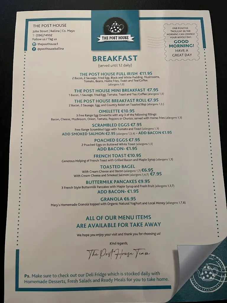 Menu_The Post House_Ballina_image_4