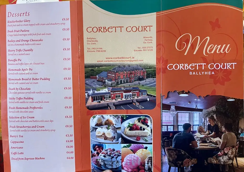 Menü_Corbett Court Hotel & Restaurant_Fermoy_Bild_2
