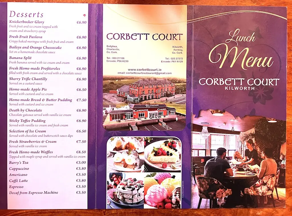 Menü_Corbett Court Hotel & Restaurant_Fermoy_Bild_4