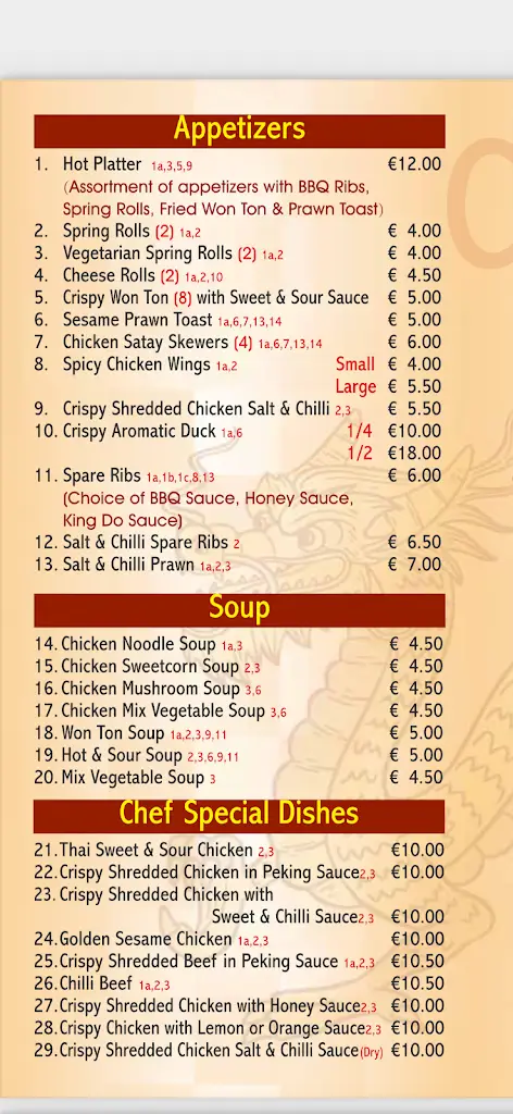 Menü_China Dragon_Fermoy_Bild_1