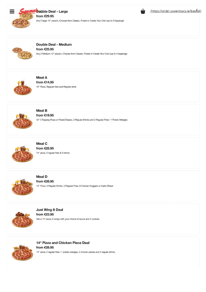 Menu_Supermacs & Papa John's Fermoy_Fermoy_image_4