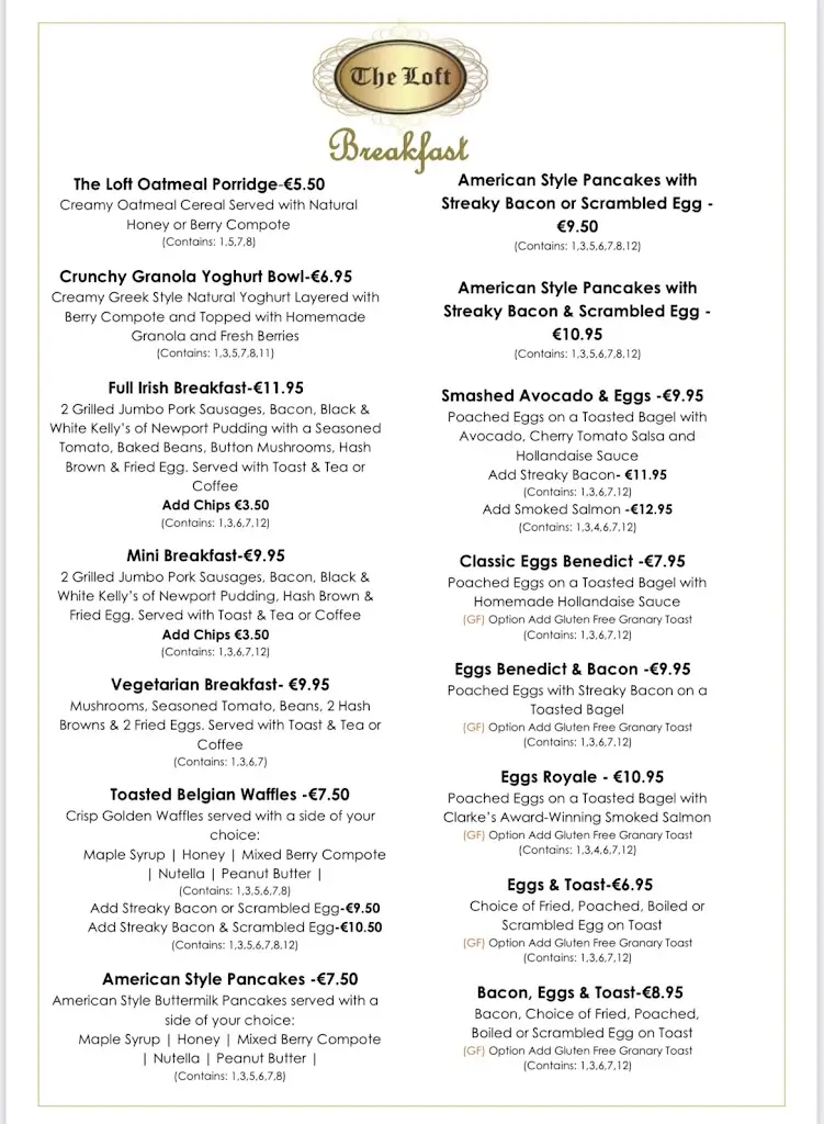 Menu_The Loft Ballina_Ballina_image_2