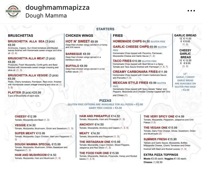 Menu_Dough Mamma_Listowel_image_1