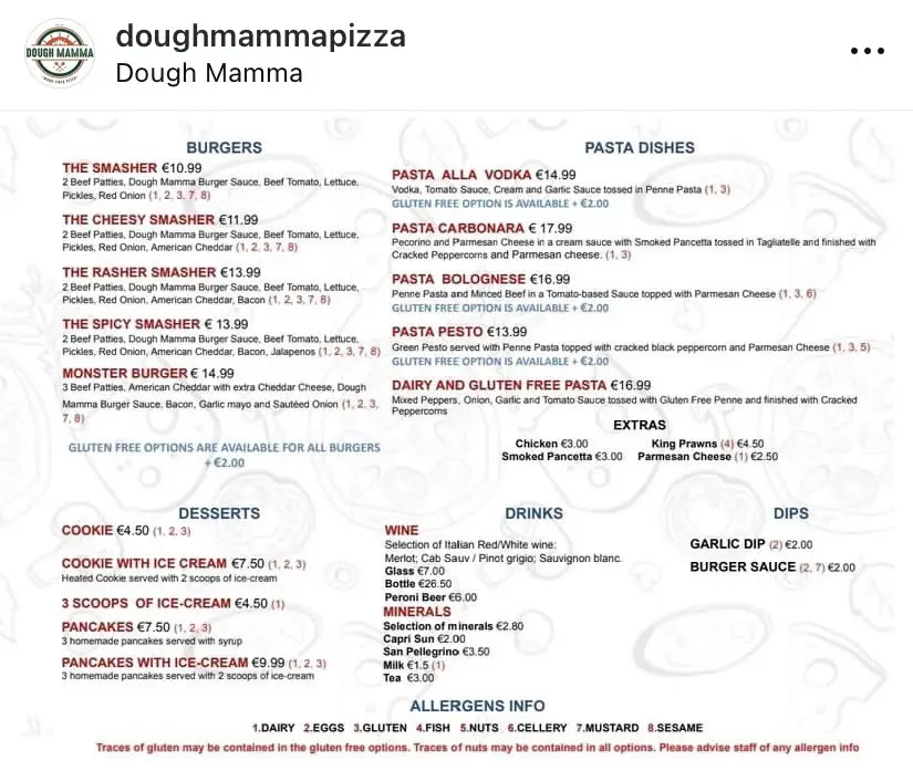Menu_Dough Mamma_Listowel_image_2