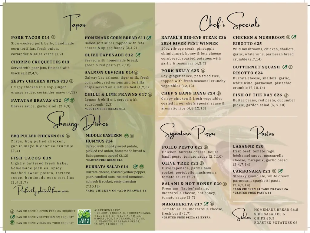 Menu_The Olive Tree Restaurant_Moyross_immagine_1